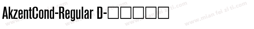 AkzentCond-Regular D字体转换